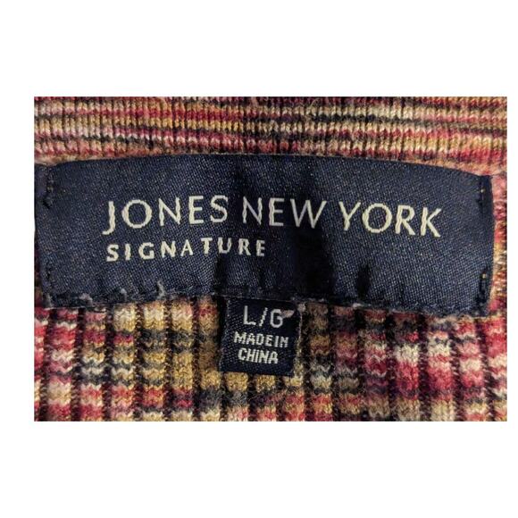 Jones New York Signature‎ Henley Sweater Womens Large Viscose Nylon V-Neck - Picture 7 of 11